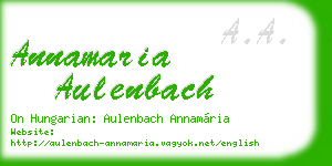 annamaria aulenbach business card